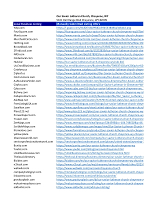 Listings of Our Savior Lutheran Church in Cheyenne, Wyoming