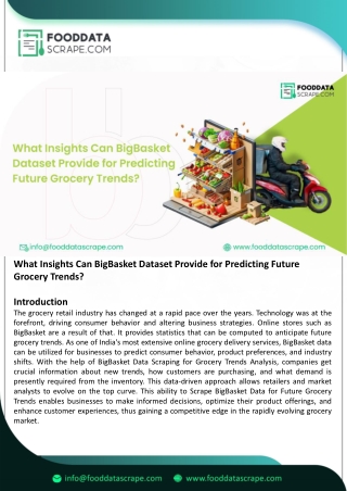 BigBasket Dataset for Predicting Future Grocery Trends