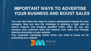 Important ways to advertise your business add boost sales