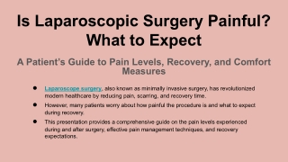 Is Laparoscopic Surgery Painful_ What to Expect