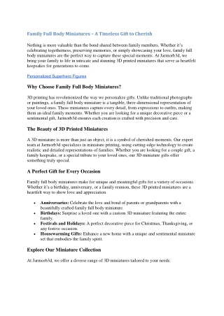 Couple Full Body Miniatures | Custom 3D Prints - Jarmorb3D