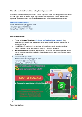 What should I check before buying a Cash App account?