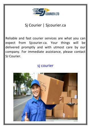Sj Courier  Sjcourier.ca