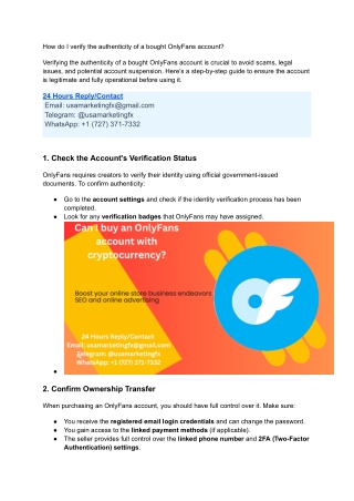 Can I change the username and branding of a purchased OnlyFans account?