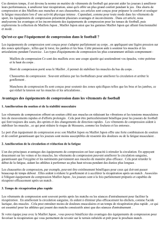 Le guide ultime des vêtements de football : choisir le bon équipement Maillot Ja