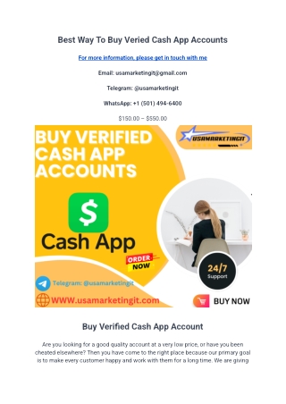 Best Way To Buy Veried Cash App Accounts