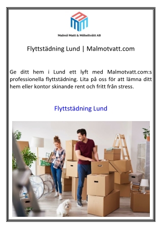 Flyttstädning Lund  Malmotvatt.com