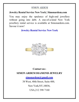 Jewelry Rental Service New York  Simonardem.com(1)