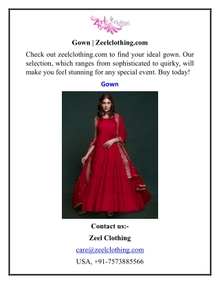 Gown  Zeelclothing