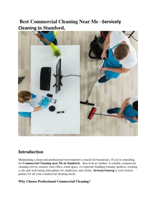 Best Commercial Cleaning Near Me –Servicely Cleaning in Stamford,