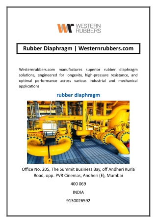 Rubber Diaphragm | Westernrubbers.com