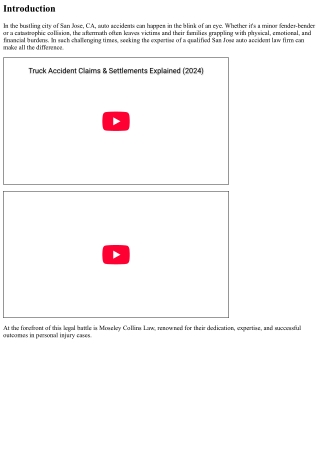 San Jose Auto Accident Law Firm: Leading the Way in Personal Injury Cases