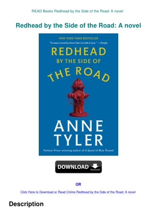 READ Books Redhead by the Side of the Road A novel