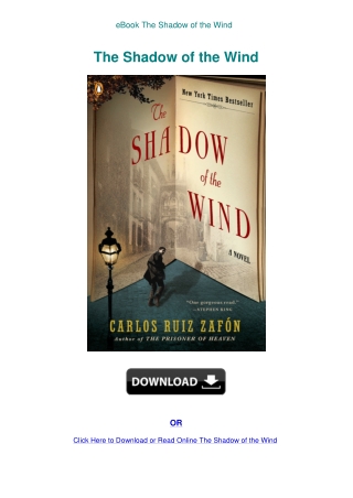 eBook The Shadow of the Wind