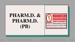 PHARM.D. & PHARM.D. (PB)