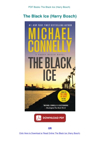 PDF Books The Black Ice (Harry Bosch)