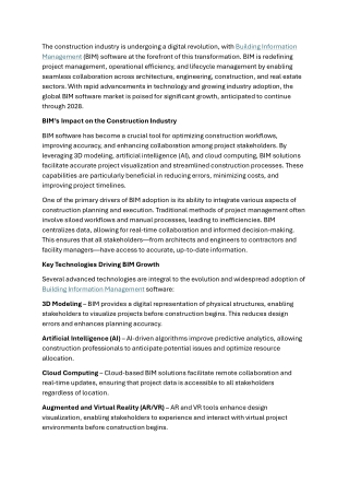 Building Information Management (BIM)