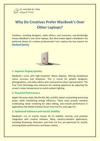 Why Do Creatives Prefer MacBook’s Over Other Laptops?