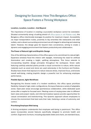 Designing for Success How This Bengaluru Office Space Fosters a Thriving Workplace