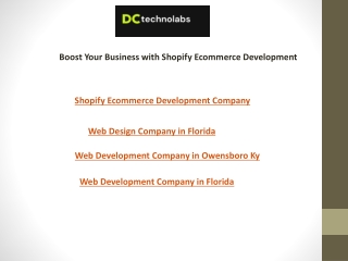 Boost Your Business with Shopify Ecommerce Development
