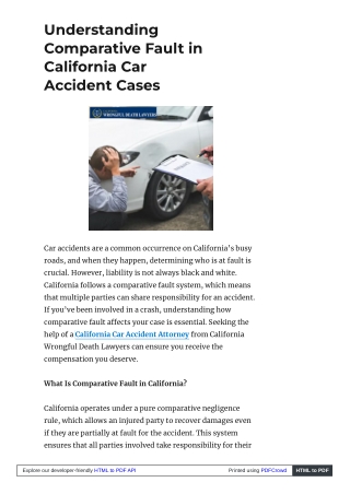 California Car Accident Attorney