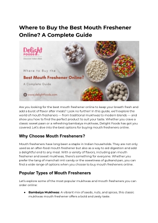 Where to Buy the Best Mouth Freshener Online_ A Complete Guide - Google Docs