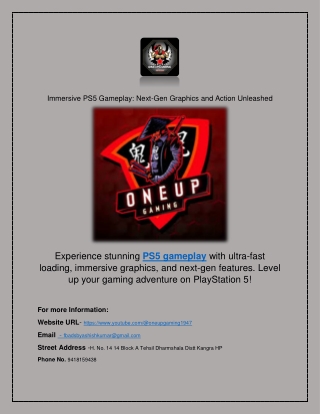 Immersive PS5 Gameplay: Next-Gen Graphics and Action Unleashed