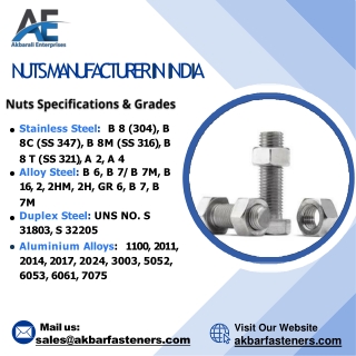 Nuts | Stud bolts | Anchor bolts | Hex bolts