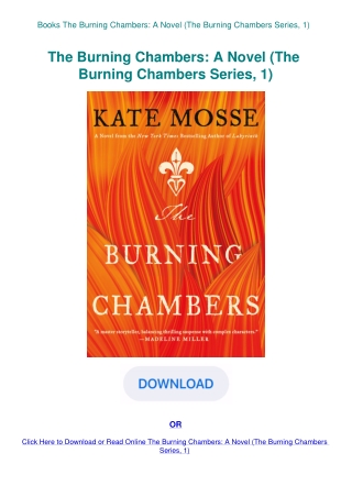 Books The Burning Chambers A Novel (The Burning Chambers Series  1)