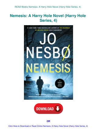 READ Books Nemesis A Harry Hole Novel (Harry Hole Series  4)