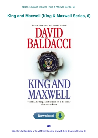 eBook King and Maxwell (King & Maxwell Series  6)