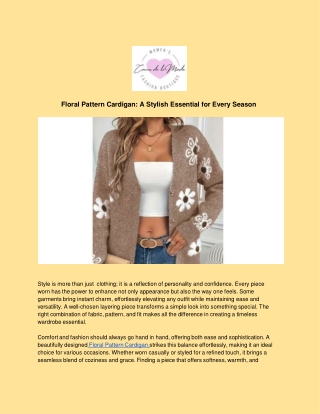 Floral Pattern Cardigan_ A Stylish Essential for Every Season