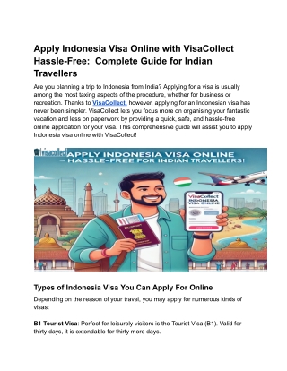 Online Hassle-Free Apply Indonesia Visa_ A Complete Guide for Indian Travellers