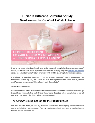 I Tried 3 Different Formulas for My Newborn—Here’s What I Wish I Knew