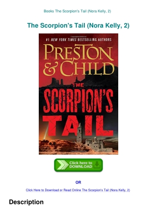 Books The Scorpion's Tail (Nora Kelly  2)