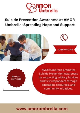 Suicide Prevention Awareness at AMOR Umbrella Spreading Hope and Support
