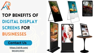 Top Benefits of Digital Display Screens for Businesses