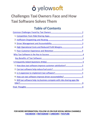 Challenges Taxi Owners Face and How Taxi Software Solves Them