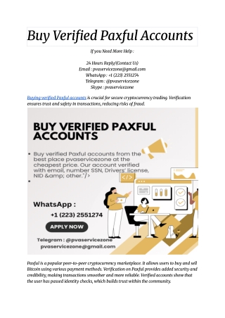 Buy Verified Paxful Accounts