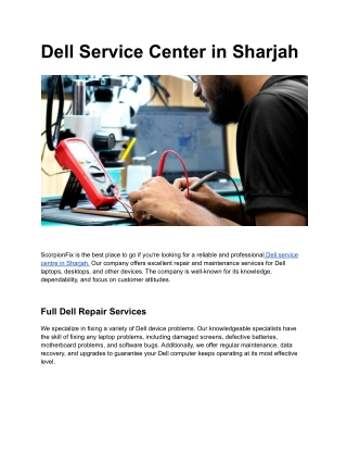 Dell Service Center in Sharjah