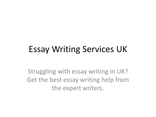 Best Essay Writing Services In UK