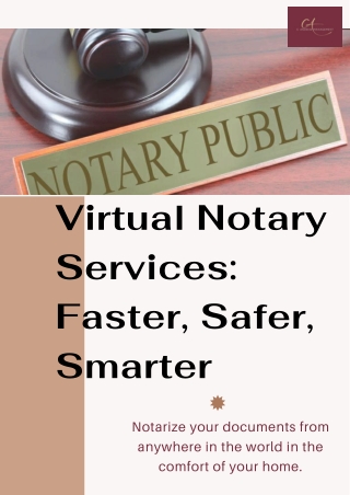 Virtual Notary Services: Faster, Safer, Smarter
