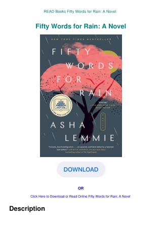 READ Books Fifty Words for Rain A Novel