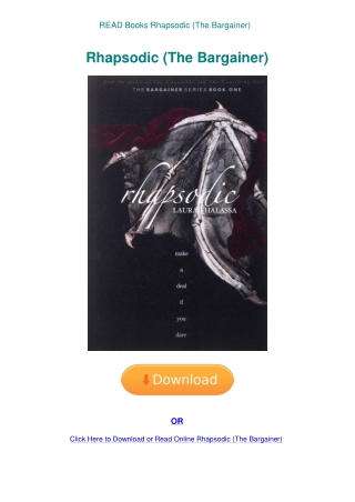 READ Books Rhapsodic (The Bargainer)