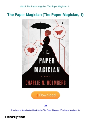 eBook The Paper Magician (The Paper Magician  1)