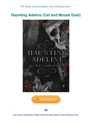 PDF Books Haunting Adeline (Cat and Mouse Duet)