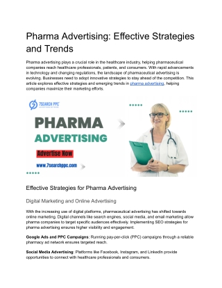 Pharma Advertising_ Effective Strategies and Trends