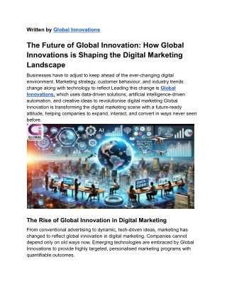 The Evolution of Digital Marketing_ Underlying Global Innovations Driving Transformation