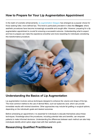 How to Prepare for Your Lip Augmentation Appointment