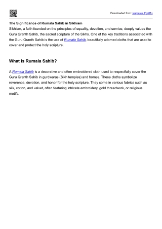 Pure & Elegant Rumala Sahib | Crafted with Love & Reverence